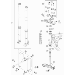 FOURCHE TÉLÉSCOPIQUE, TÉ DE FOURCHE