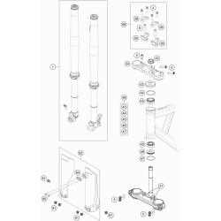 FOURCHE TÉLÉSCOPIQUE, TÉ DE FOURCHE