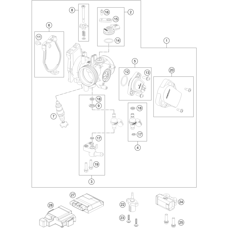 CORPS DU CLAPET D'ÉTRANGLEMENT