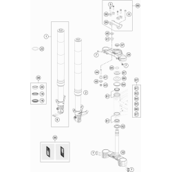 FOURCHE TÉLÉSCOPIQUE, TÉ DE FOURCHE