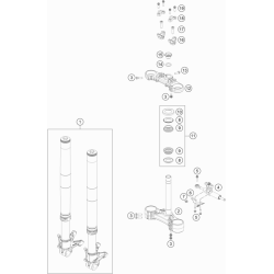 FOURCHE TÉLÉSCOPIQUE, TÉ DE FOURCHE