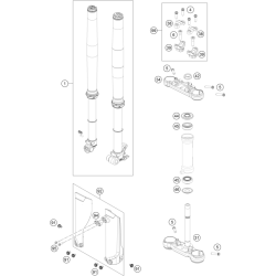 FOURCHE TÉLÉSCOPIQUE, TÉ DE FOURCHE