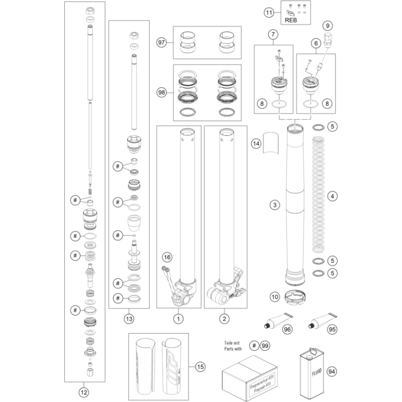 FOURCHE TÉLÉSCOPIQUE