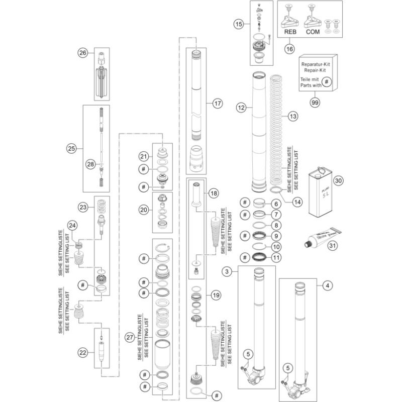 FOURCHE TÉLÉSCOPIQUE