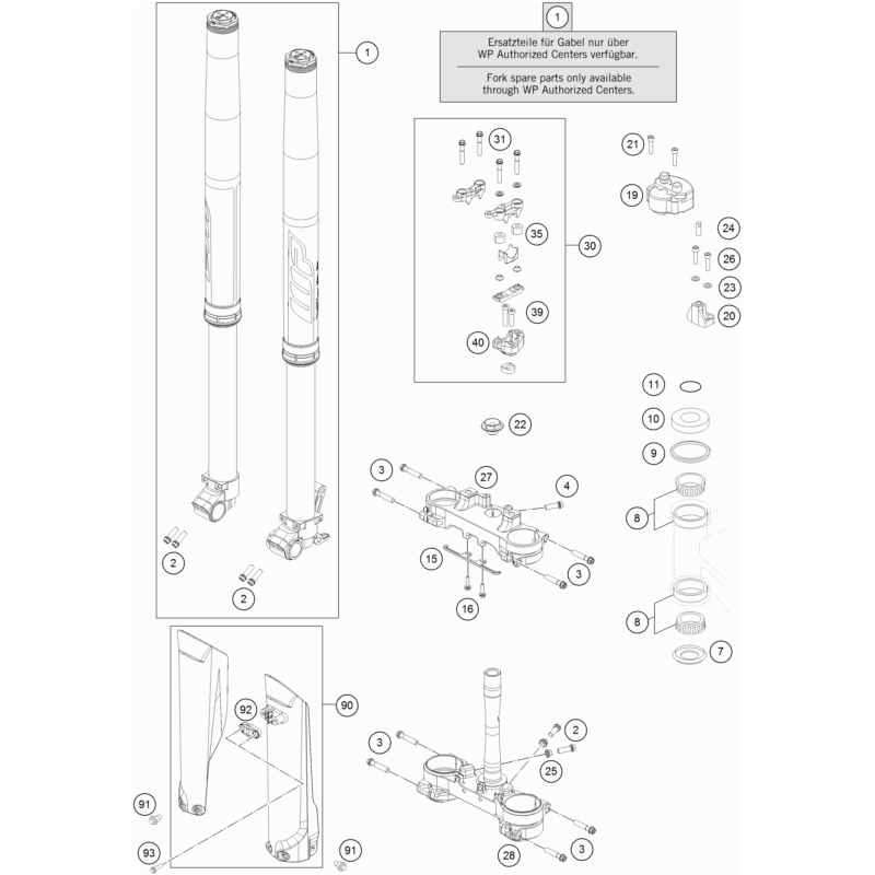 FOURCHE TÉLÉSCOPIQUE, TÉ DE FOURCHE