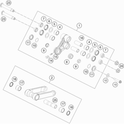 ARTICULATION DE L'AMORTISSEUR PRO LEVER