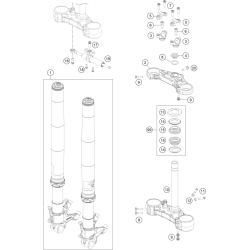 FOURCHE TÉLÉSCOPIQUE, TÉ DE FOURCHE