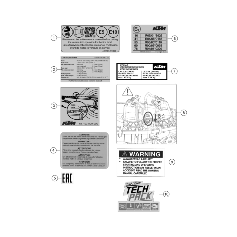 TECHNIC INFORMATION STICKER