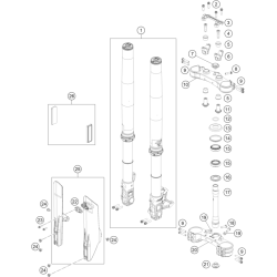 FOURCHE TÉLÉSCOPIQUE, TÉ DE FOURCHE