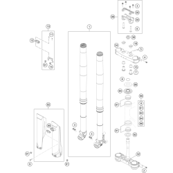 FOURCHE TÉLÉSCOPIQUE, TÉ DE FOURCHE