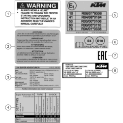 TECHNIC INFORMATION STICKER