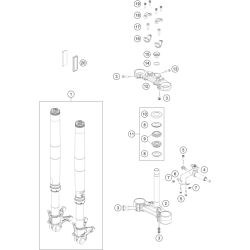 FOURCHE TÉLÉSCOPIQUE, TÉ DE FOURCHE