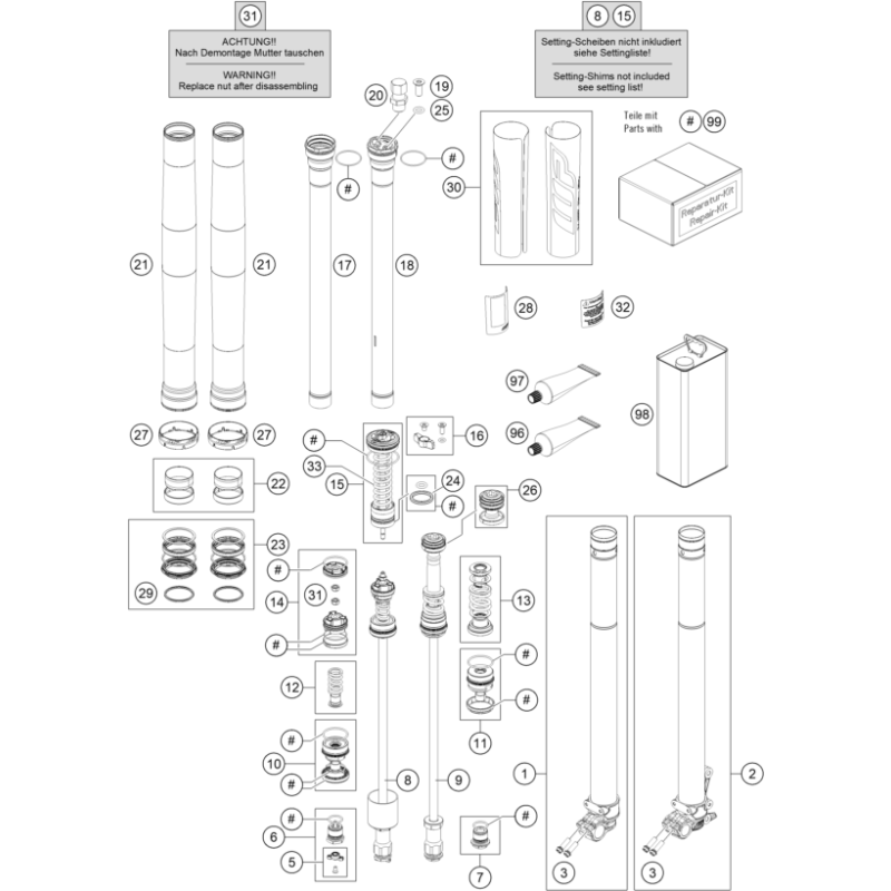 FOURCHE TÉLÉSCOPIQUE