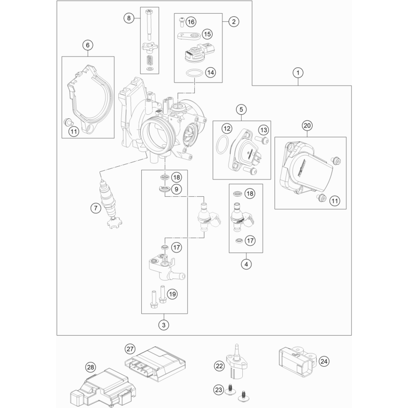 CORPS DU CLAPET D'ÉTRANGLEMENT