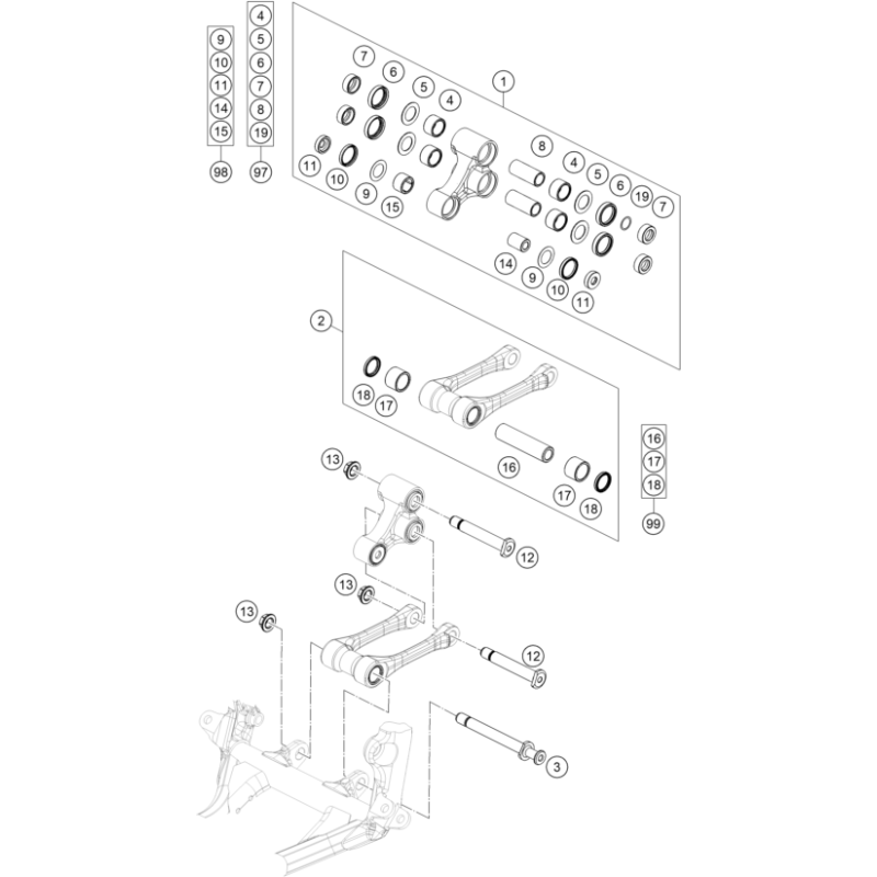 ARTICULATION DE L'AMORTISSEUR PRO LEVER