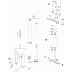 FOURCHE TÉLÉSCOPIQUE, TÉ DE FOURCHE