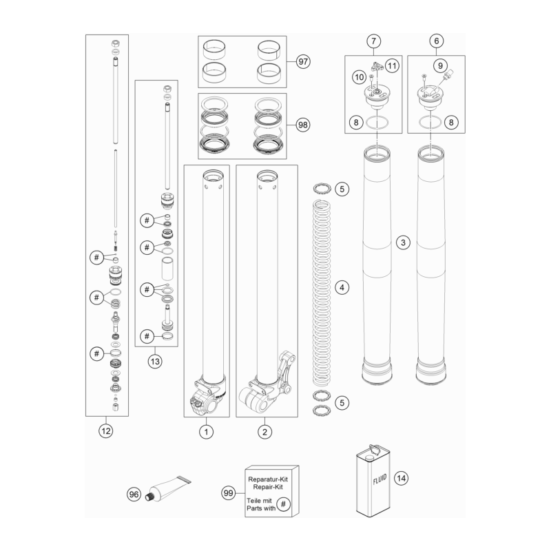 FOURCHE TÉLÉSCOPIQUE