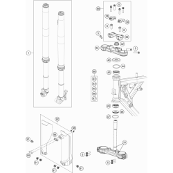 FOURCHE TÉLÉSCOPIQUE, TÉ DE FOURCHE