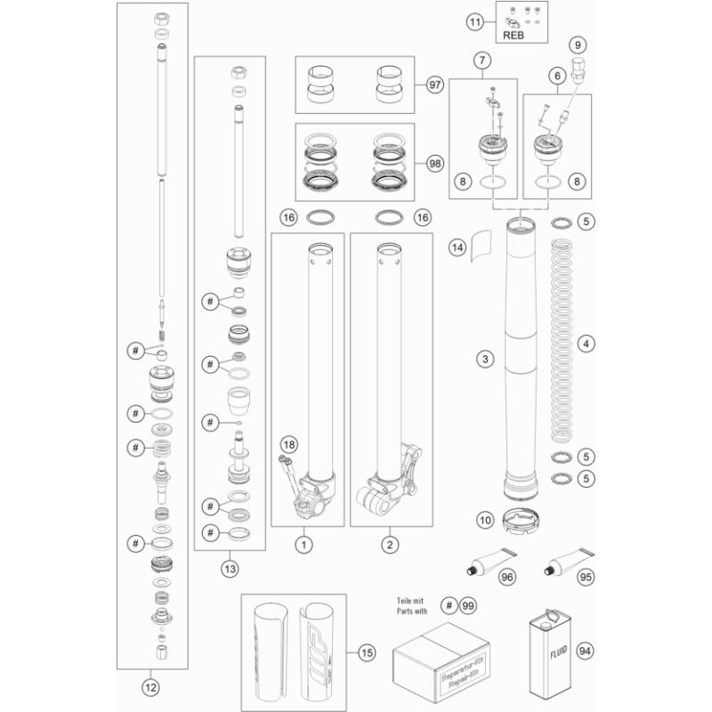 FOURCHE TÉLÉSCOPIQUE