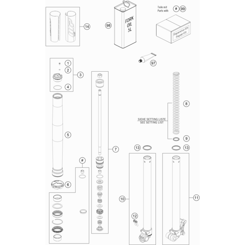 FOURCHE TÉLÉSCOPIQUE