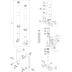 FOURCHE TÉLÉSCOPIQUE, TÉ DE FOURCHE