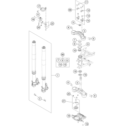 FOURCHE TÉLÉSCOPIQUE, TÉ DE FOURCHE