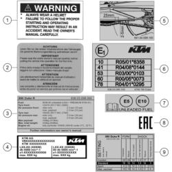 TECHNIC INFORMATION STICKER