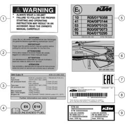 TECHNIC INFORMATION STICKER