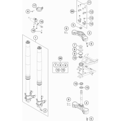 FOURCHE TÉLÉSCOPIQUE, TÉ DE FOURCHE