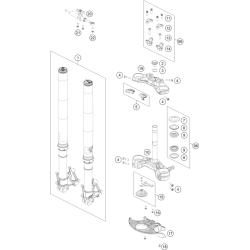 FOURCHE TÉLÉSCOPIQUE, TÉ DE FOURCHE