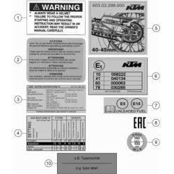 TECHNIC INFORMATION STICKER