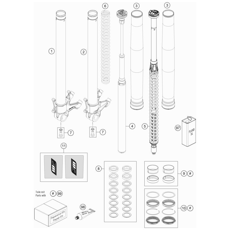 FOURCHE TÉLÉSCOPIQUE