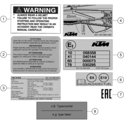 TECHNIC INFORMATION STICKER