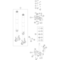 FOURCHE TÉLÉSCOPIQUE, TÉ DE FOURCHE