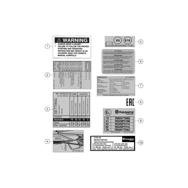 TECHNIC INFORMATION STICKER