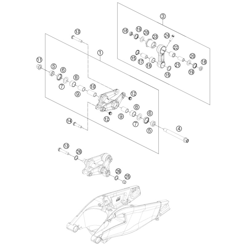 ARTICULATION DE L'AMORTISSEUR PRO LEVER