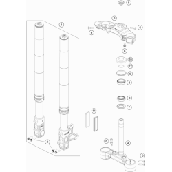 FOURCHE TÉLÉSCOPIQUE, TÉ DE FOURCHE