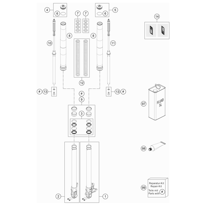 FOURCHE TÉLÉSCOPIQUE