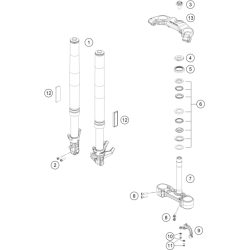 FOURCHE TÉLÉSCOPIQUE, TÉ DE FOURCHE