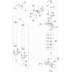 FOURCHE TÉLÉSCOPIQUE, TÉ DE FOURCHE