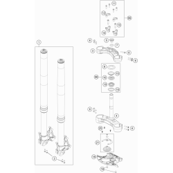 FOURCHE TÉLÉSCOPIQUE, TÉ DE FOURCHE