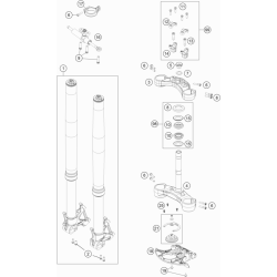 FOURCHE TÉLÉSCOPIQUE, TÉ DE FOURCHE