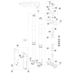 FOURCHE TÉLÉSCOPIQUE, TÉ DE FOURCHE