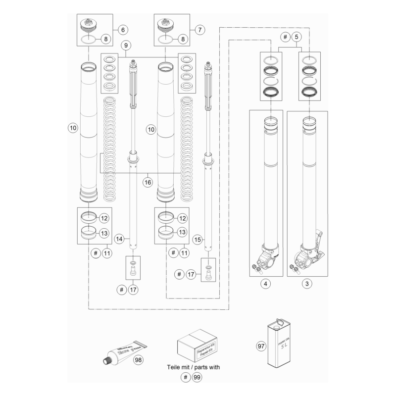 FOURCHE TÉLÉSCOPIQUE