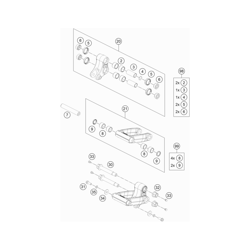 ARTICULATION DE L'AMORTISSEUR PRO LEVER