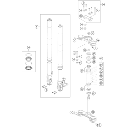 FOURCHE TÉLÉSCOPIQUE, TÉ DE FOURCHE