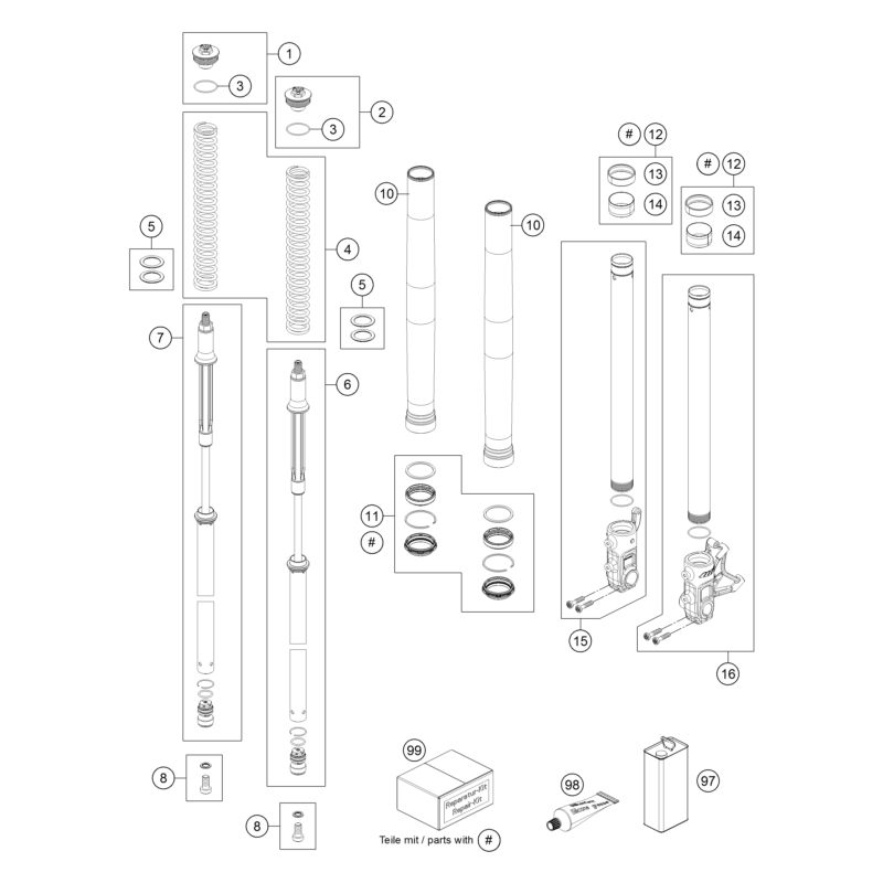 FOURCHE TÉLÉSCOPIQUE