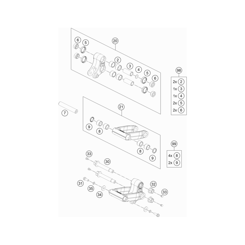 ARTICULATION DE L'AMORTISSEUR PRO LEVER